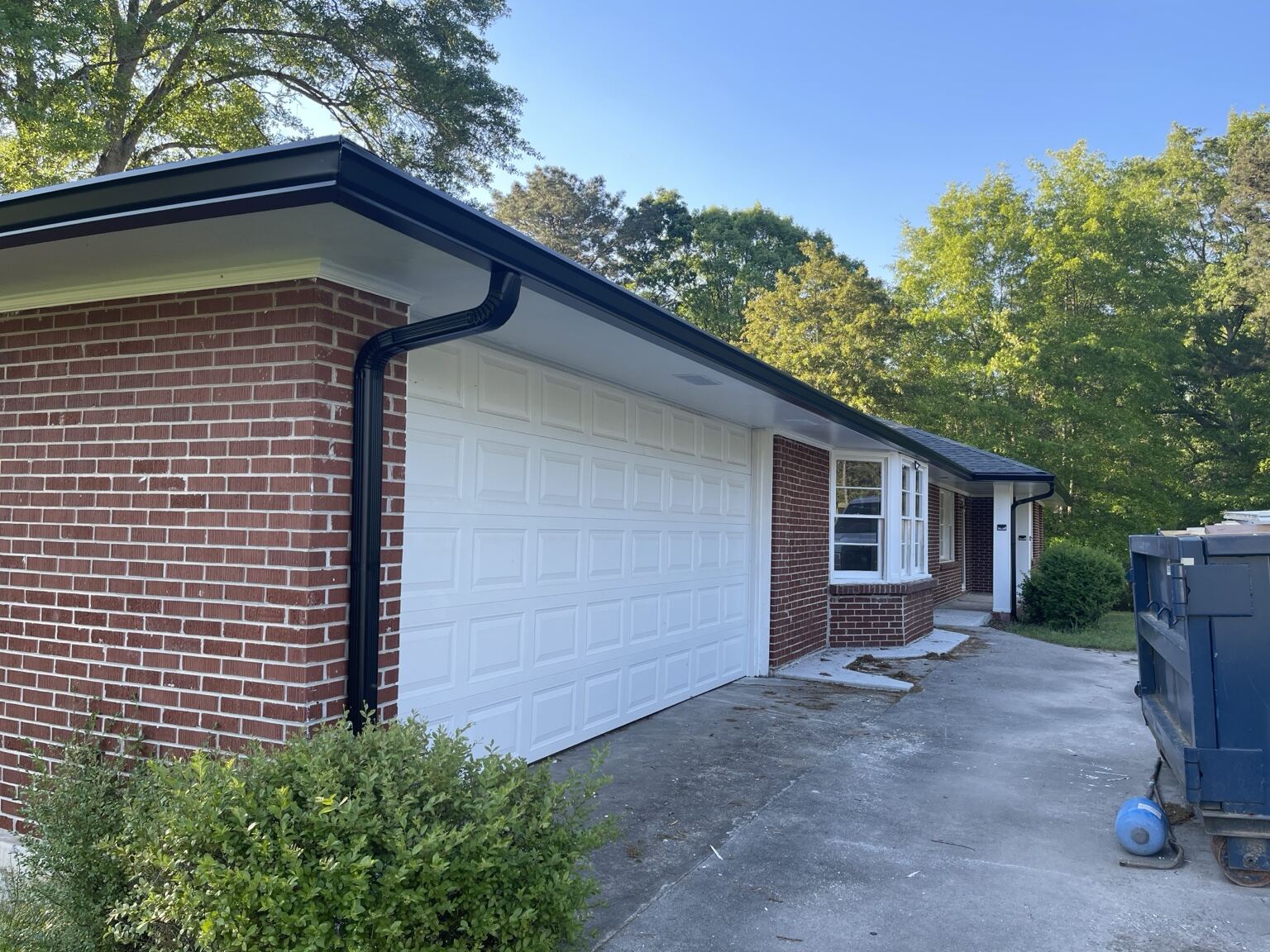 Completed Mr B's Gutters project 3 — seamless gutters, downspouts and roofline work on a Metro Atlanta property