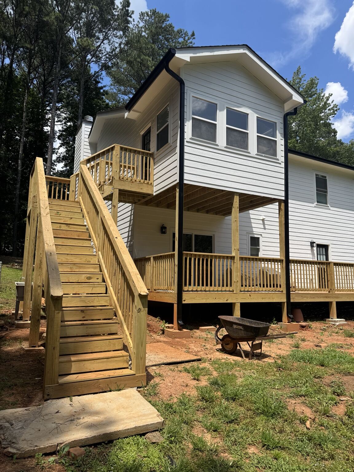 Completed Mr B's Gutters project 4 — seamless gutters, downspouts and roofline work on a Metro Atlanta property