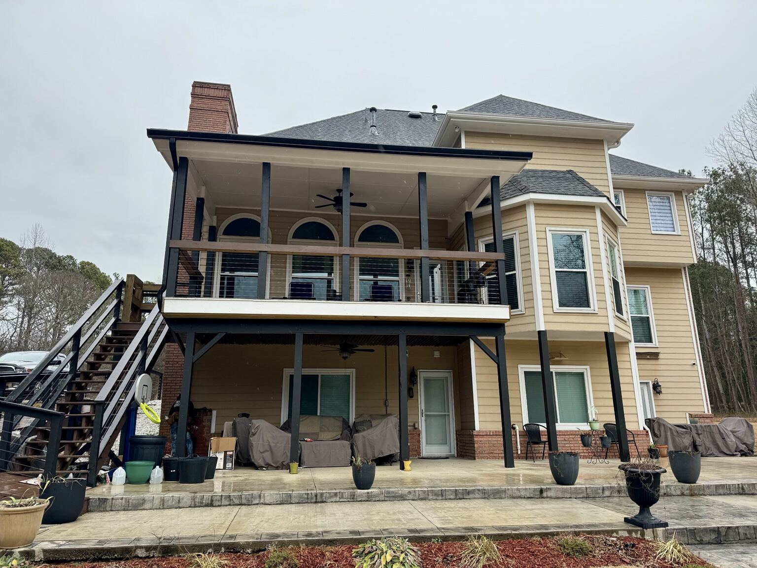 Completed Mr B's Gutters project 8 — seamless gutters, downspouts and roofline work on a Metro Atlanta property