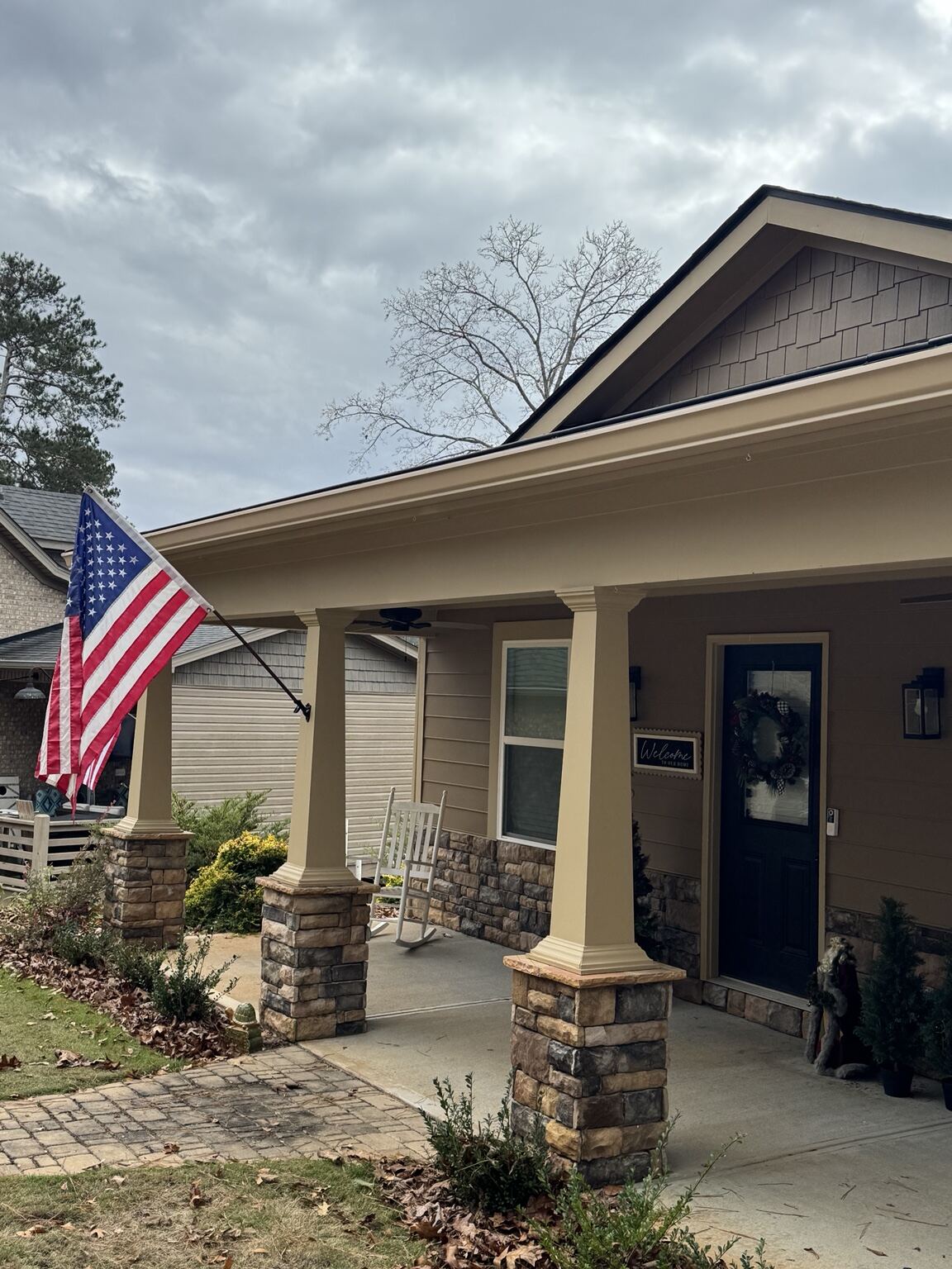 Completed Mr B's Gutters project 12 — seamless gutters, downspouts and roofline work on a Metro Atlanta property